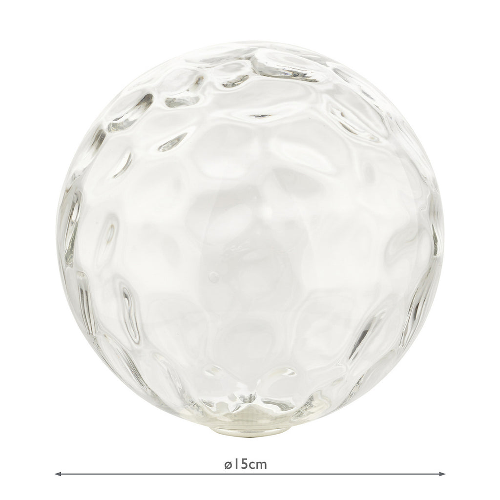 GL12 Mix & Match Clear Dimpled Glass G9 15cm Shade Only (S)