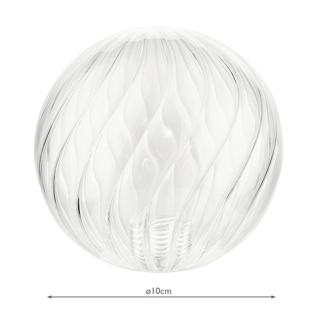 GL3 Mix & Match Twisted Style Clear Glass Shade G9 10cm (S)