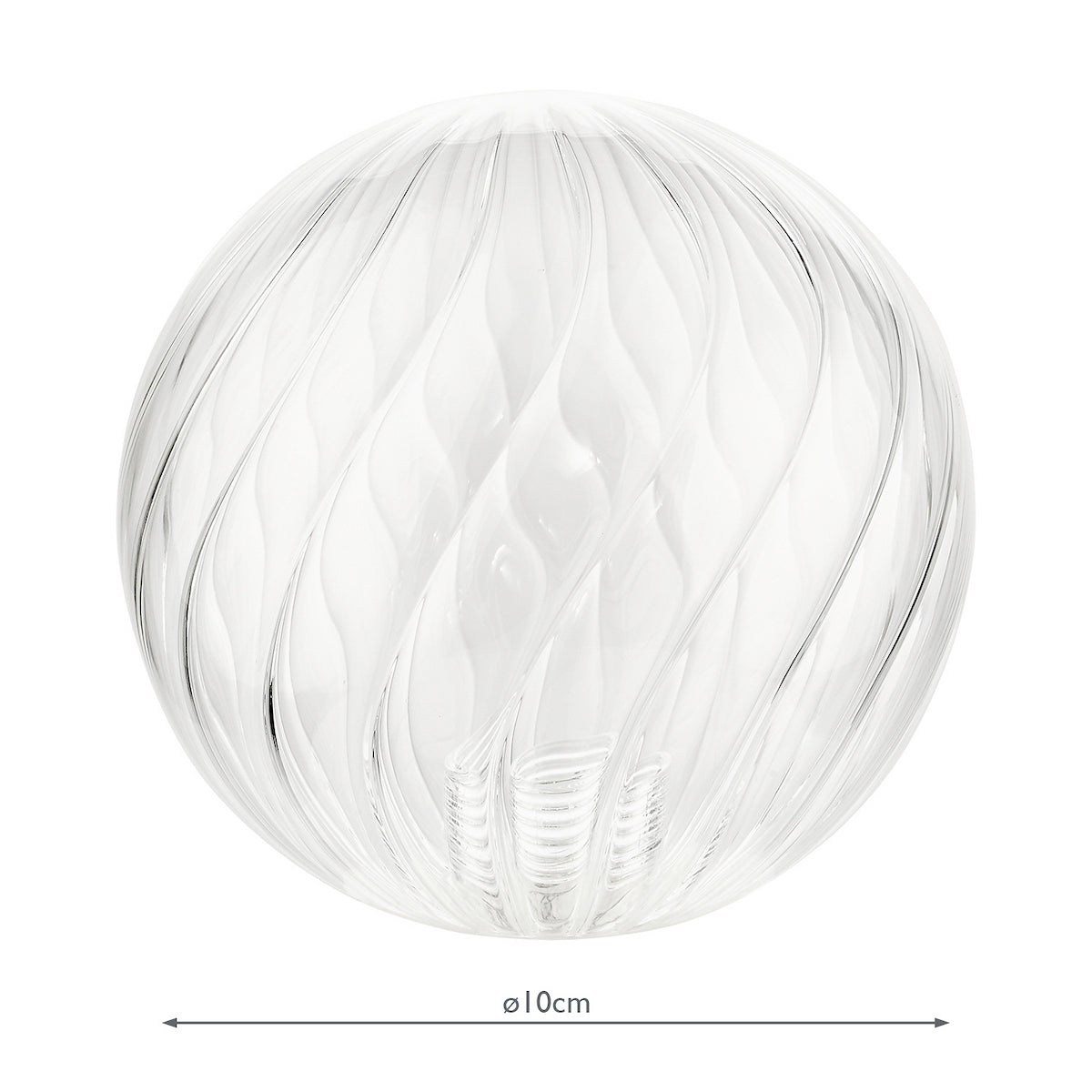 GL3 Mix & Match Twisted Style Clear Glass Shade G9 10cm (S)