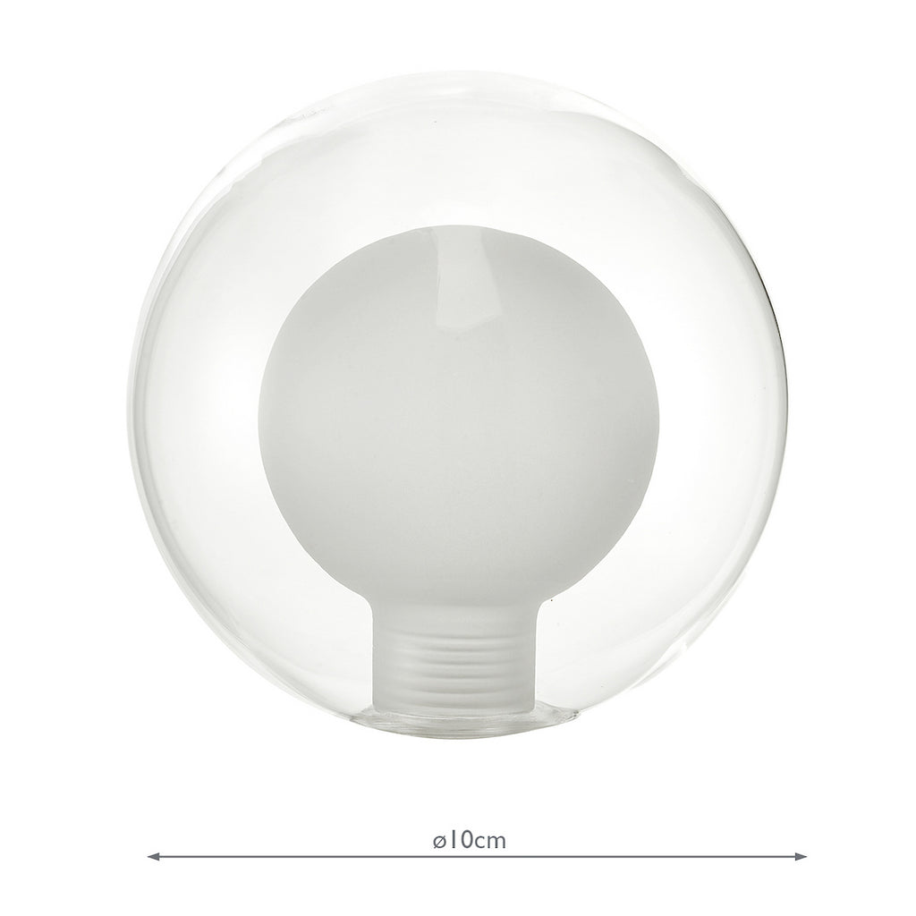 GL4 Mix & Match Clear And Opal Glass Shade G9 10cm (S)