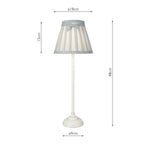 GRA422 Grace Table Lamp Matt White and Matt White With Shade