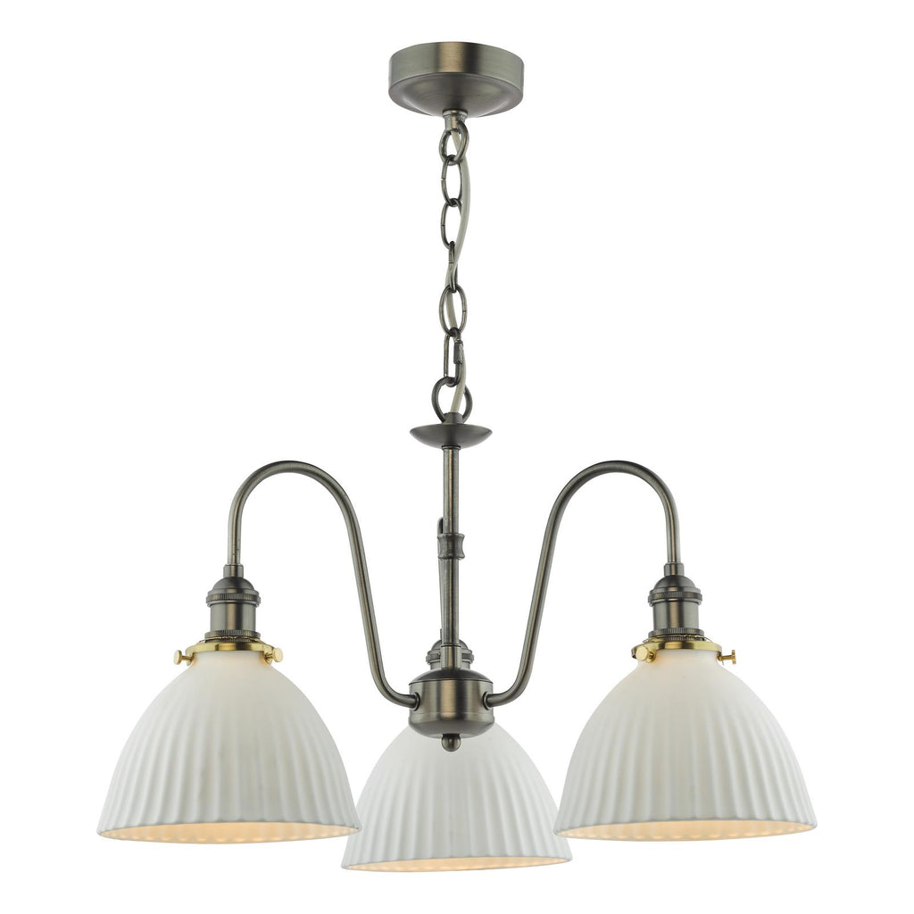 SPB0361 3 Light E14 Armed Suspension Antique Chrome