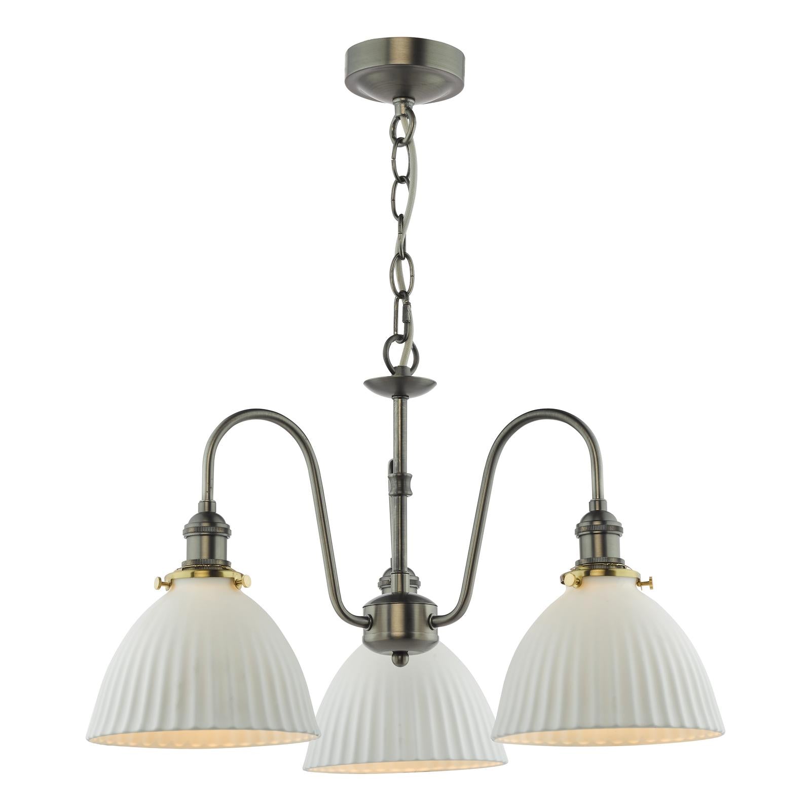 SPB0361 3 Light E14 Armed Suspension Antique Chrome