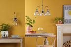 HAD0361-11 Hadano 3 Light Pendant Antique Chrome and Scalloped Bell Glass Shade