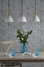 HAD3640-09 Hadano 3 Light Bar Pendant Natural Brass and White Domed Ceramic Shade
