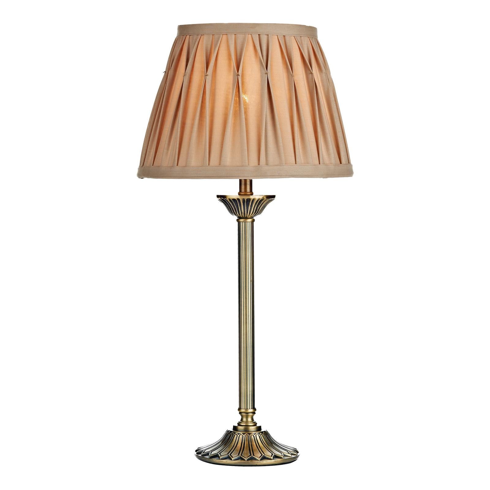 HAT4275 Hatton Table Lamp Antique Brass With Shade