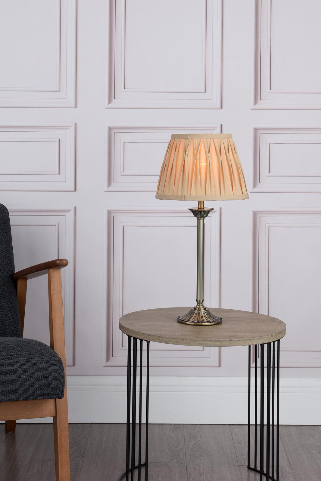 HAT4275 Hatton Table Lamp Antique Brass With Shade