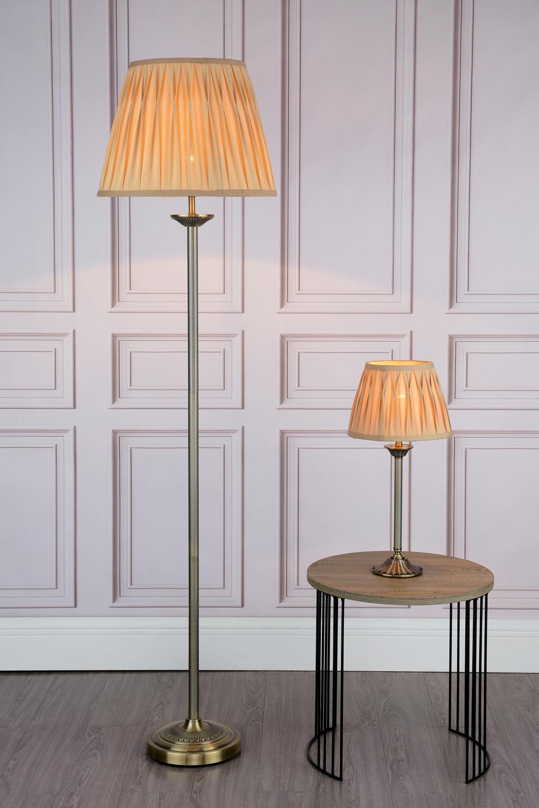 HAT4275 Hatton Table Lamp Antique Brass With Shade
