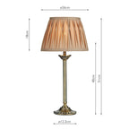 HAT4275 Hatton Table Lamp Antique Brass With Shade