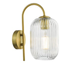 IDR0763-SAW6508 Idra Wall Light Aged Bronze and Ribbed Glass
