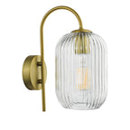 IDR0763-SAW6508 Idra Wall Light Aged Bronze and Ribbed Glass