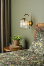IDR0763-SAW6508 Idra Wall Light Aged Bronze and Ribbed Glass