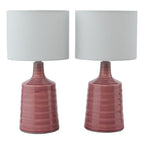 INC4003 Inci Twin Pack Table Lamp Pink With Shade