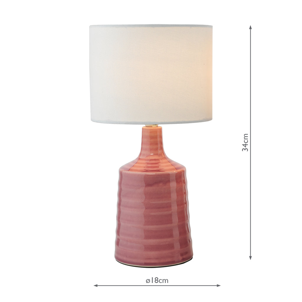 INC4003 Inci Twin Pack Table Lamp Pink With Shade