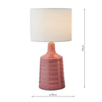INC4003 Inci Twin Pack Table Lamp Pink With Shade