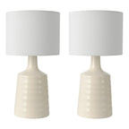INC4033 Inci Twin Pack Table Lamp Cream With Shade