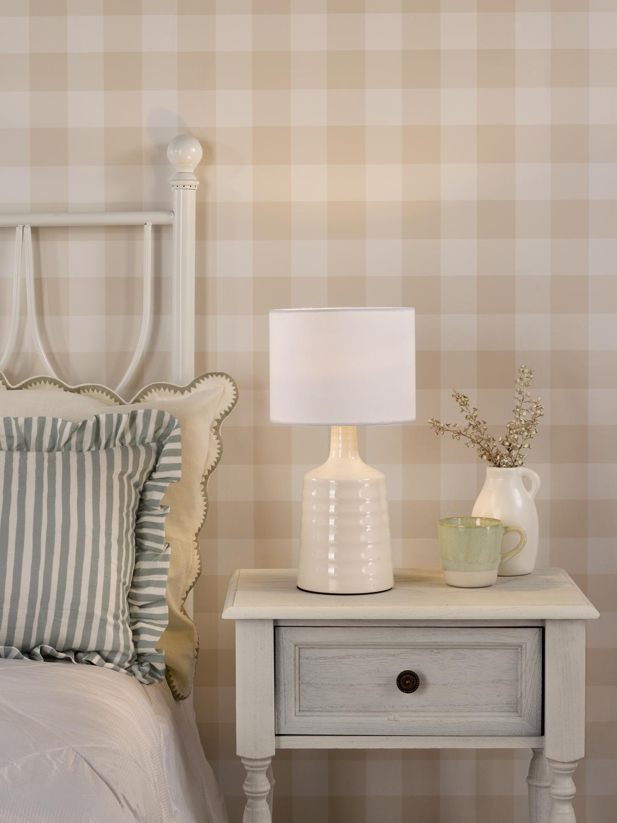 INC4033 Inci Twin Pack Table Lamp Cream With Shade