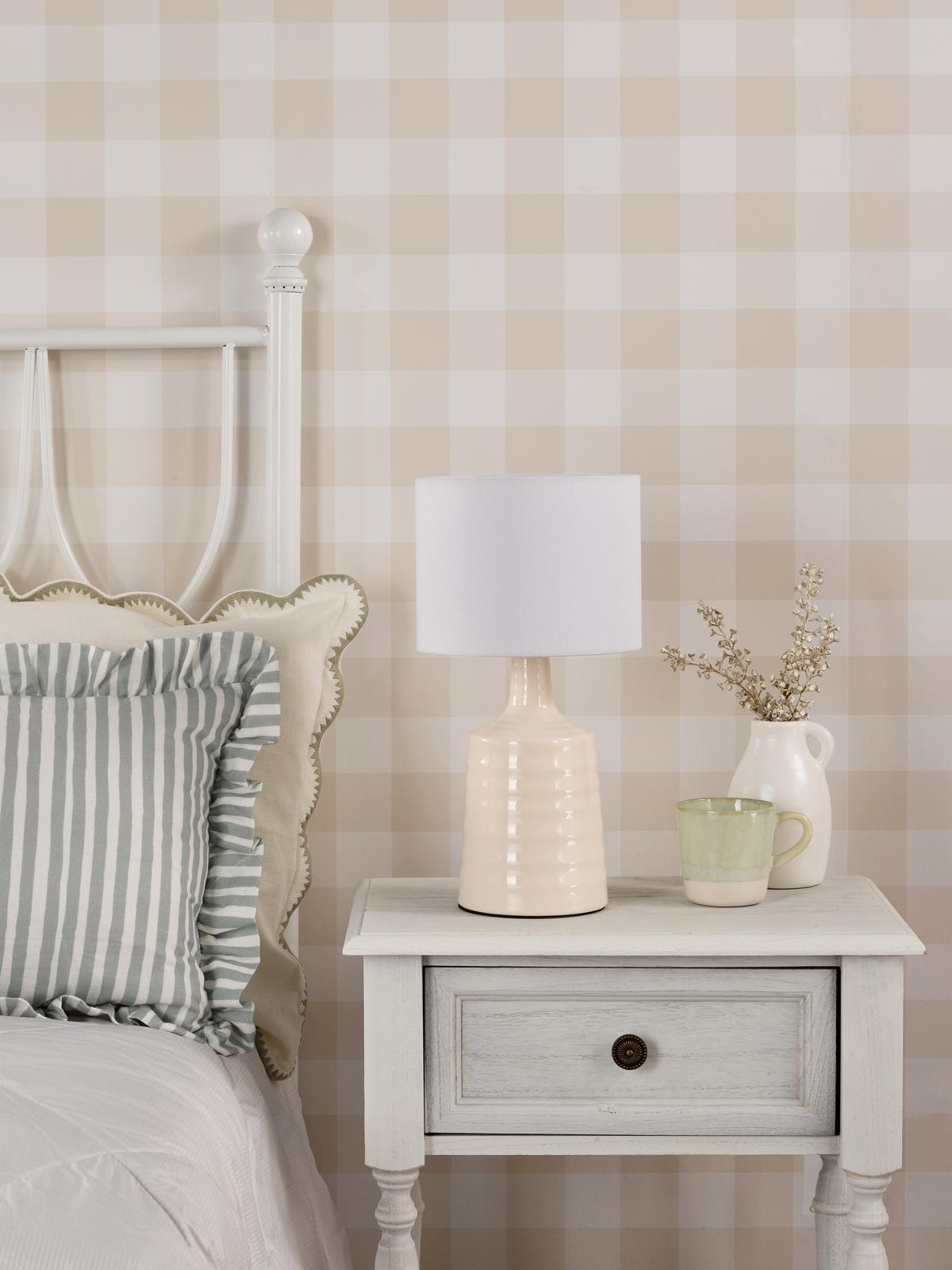 INC4033 Inci Twin Pack Table Lamp Cream With Shade