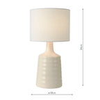 INC4033 Inci Twin Pack Table Lamp Cream With Shade
