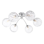 IZZ0650-12 Izzy 6 Light Semi Flush Polished Chrome With Clear Dimpled Glass