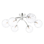 IZZ0650-12 Izzy 6 Light Semi Flush Polished Chrome With Clear Dimpled Glass