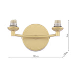 IZZ0935-F Izzy 2 Light Wall Light Matt Gold Bracket Only (S)