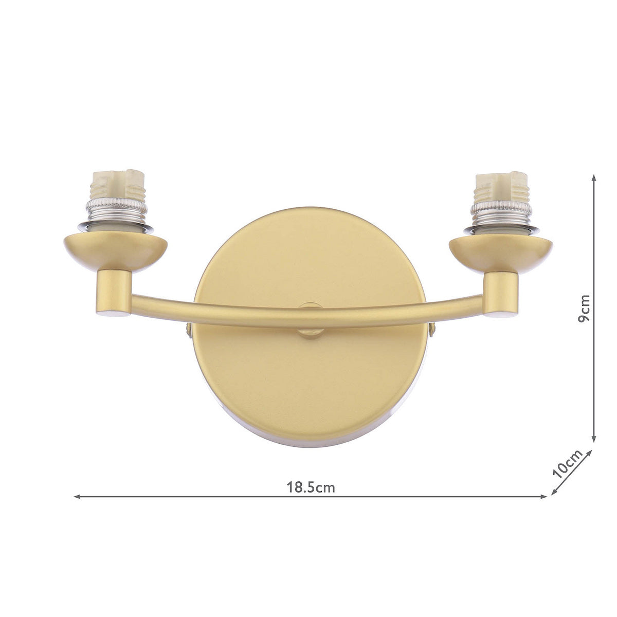 IZZ0935-F Izzy 2 Light Wall Light Matt Gold Bracket Only (S)