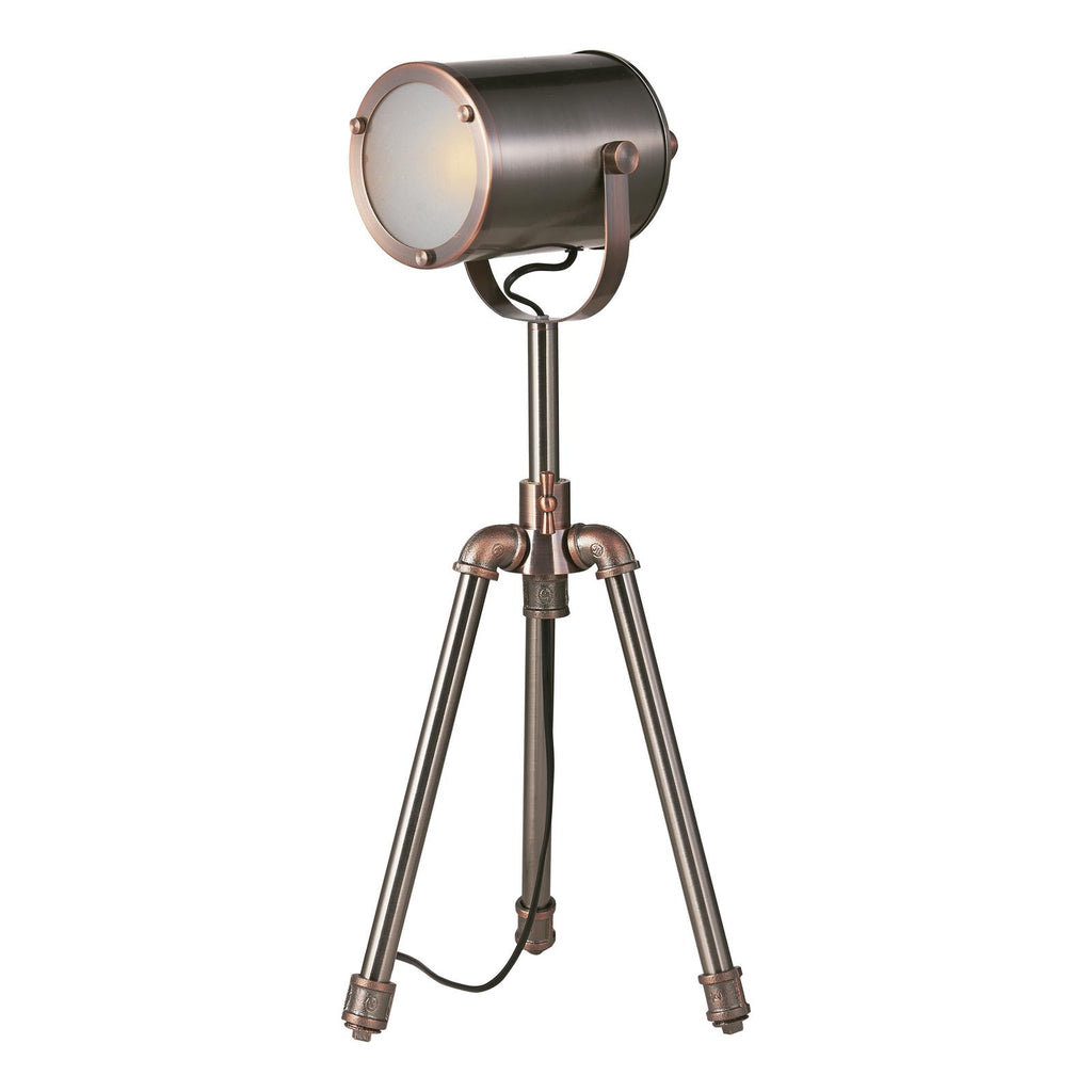 JAK4021 Jake Desk Lamp Aged Silver and Antique Copper