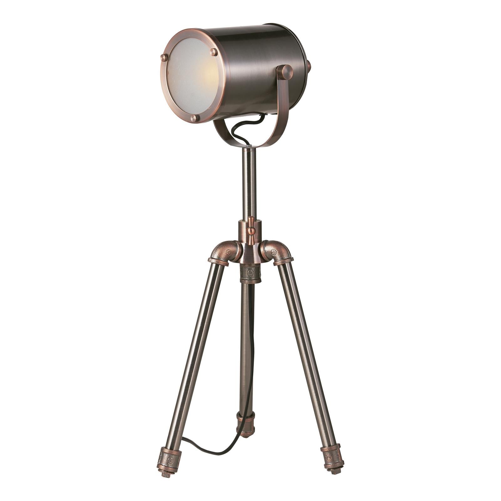 JAK4021 Jake Desk Lamp Aged Silver and Antique Copper
