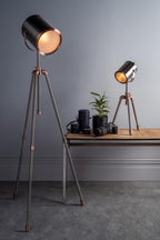 JAK4021 Jake Desk Lamp Aged Silver and Antique Copper