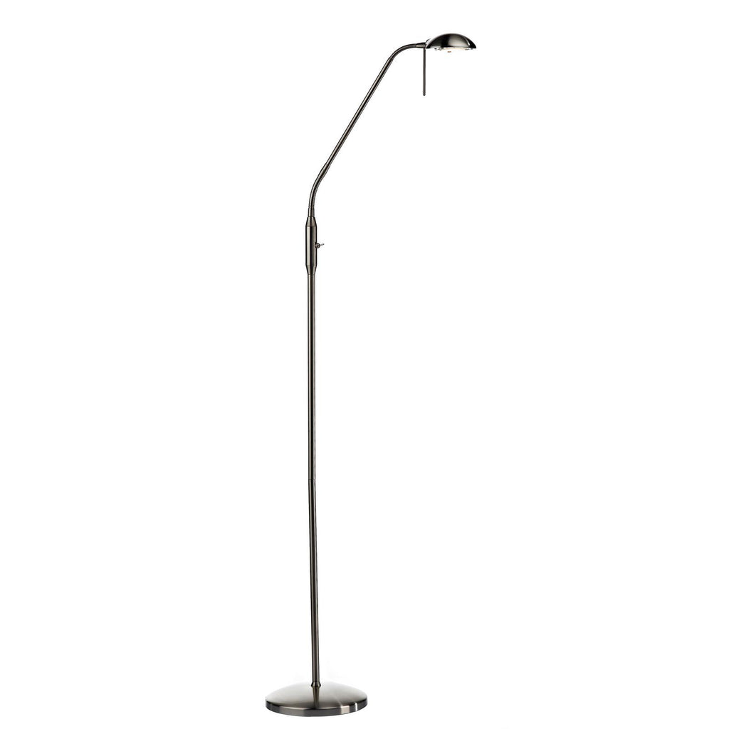 JOU5546 Journal Task Floor Lamp Satin Chrome