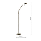 JOU5575 Journal Task Floor Lamp Antique Brass