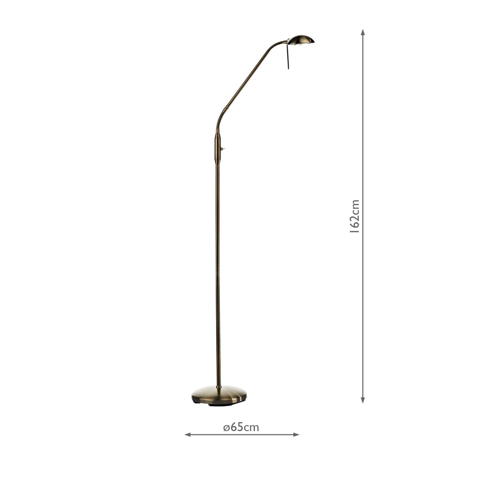JOU5575 Journal Task Floor Lamp Antique Brass