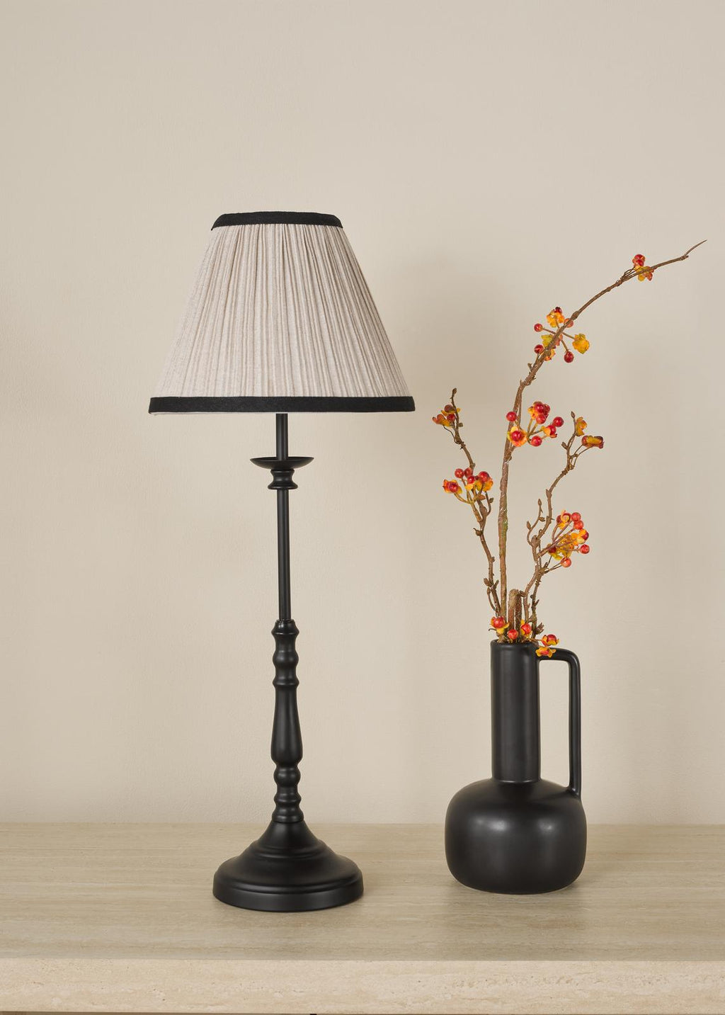 JUD4122 Judy Table Lamp Satin Black With Shade