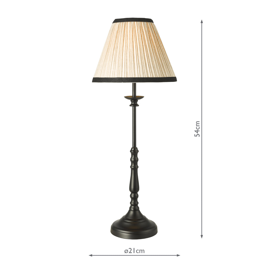 JUD4122 Judy Table Lamp Satin Black With Shade