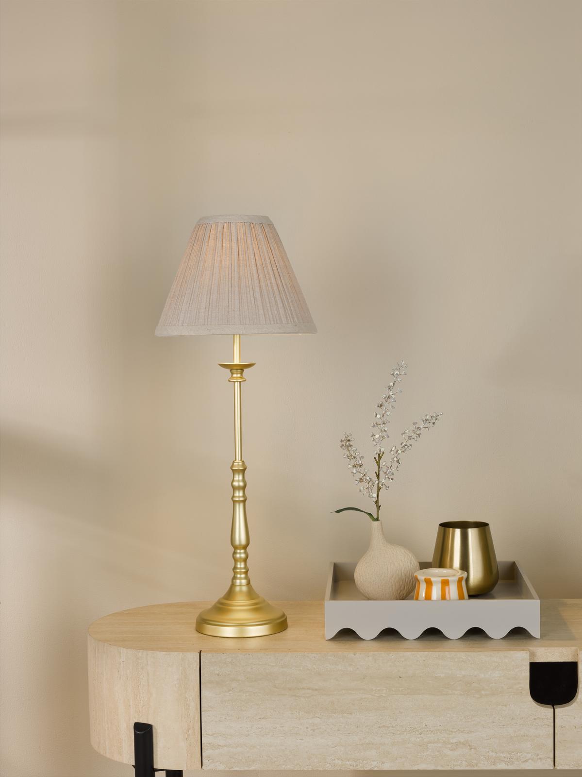 JUD4135 Judy Table Lamp Satin Gold With Shade