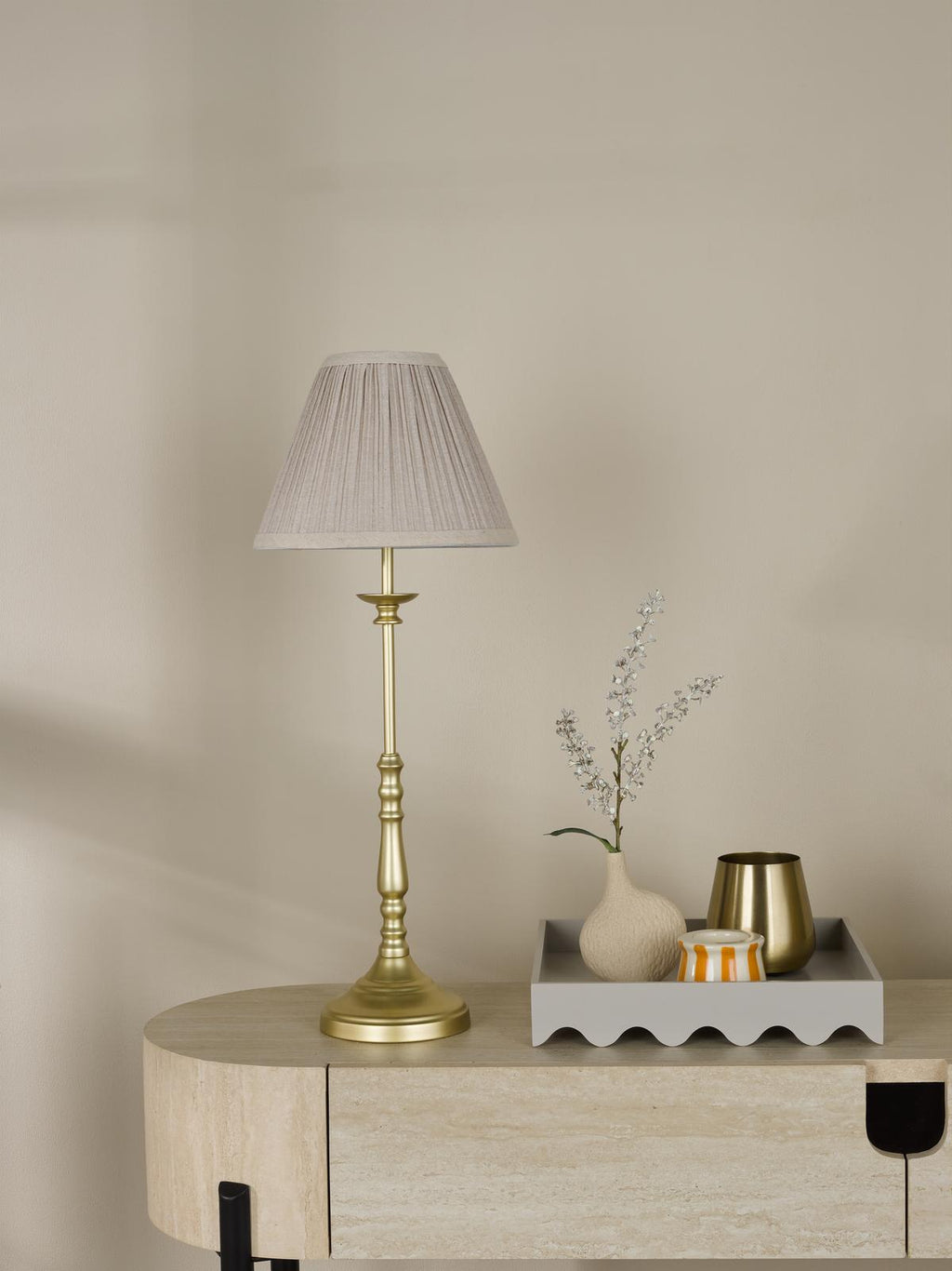 JUD4135 Judy Table Lamp Satin Gold With Shade