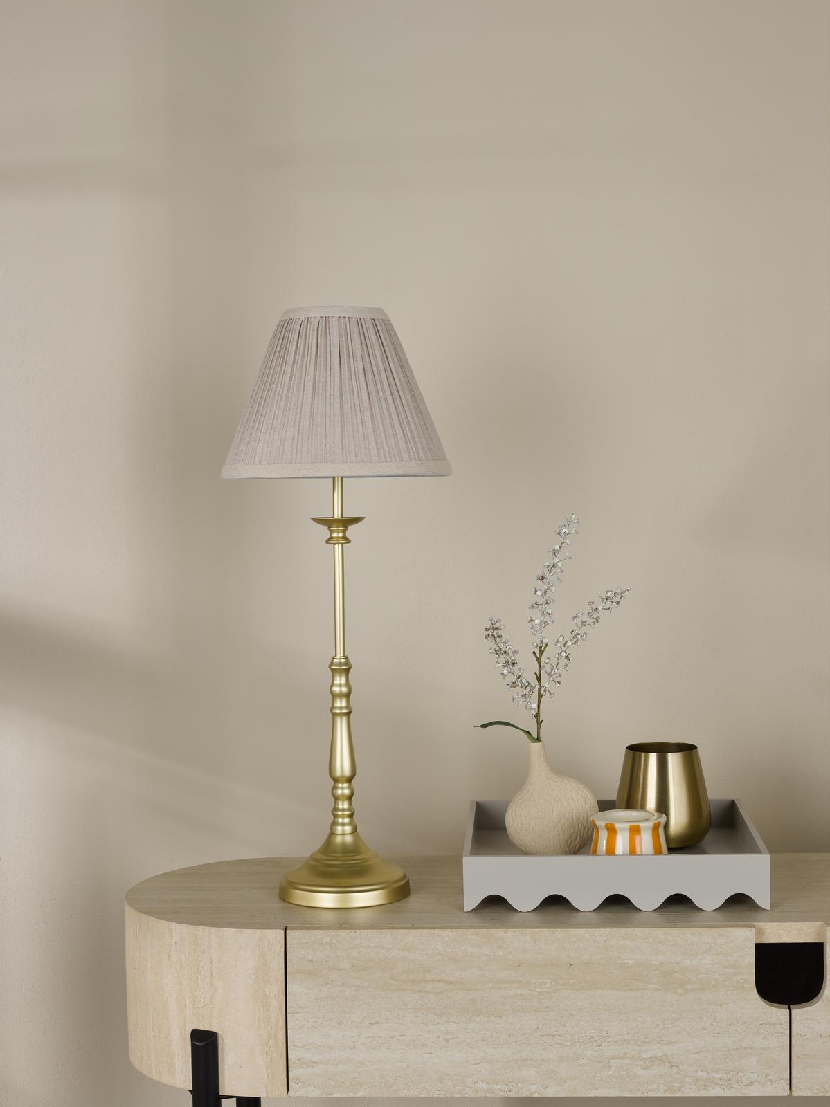 JUD4135 Judy Table Lamp Satin Gold With Shade