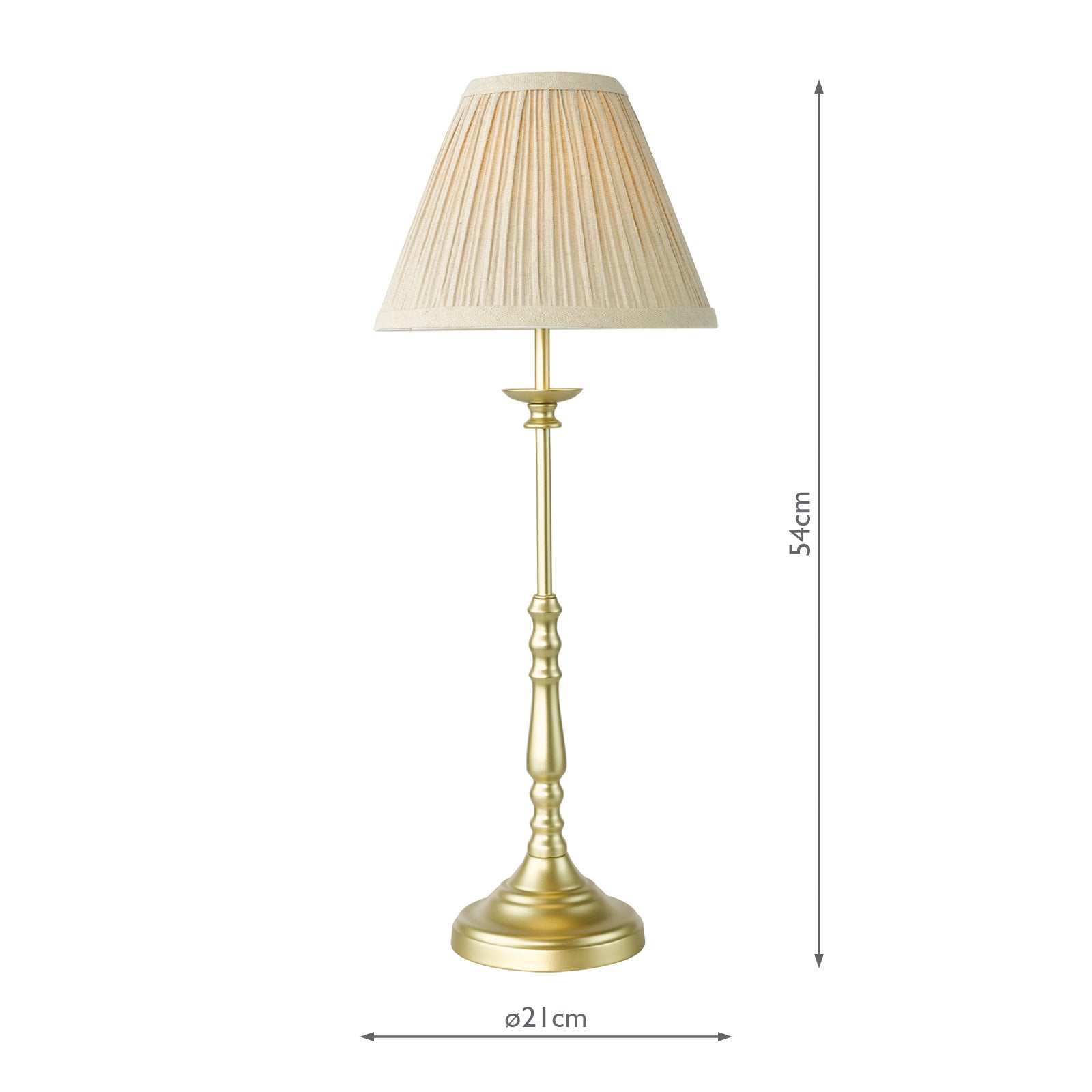 JUD4135 Judy Table Lamp Satin Gold With Shade