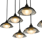 KAD6422 Kadience 6 Light Bar Pendant Satin Black and Smoked Glass