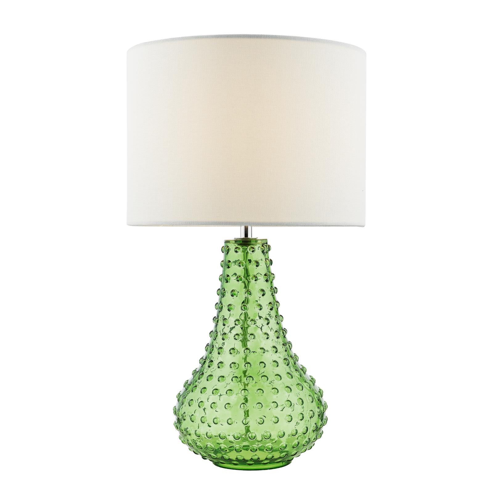 KRI4224 Kristina Table Lamp Green Glass With Shade