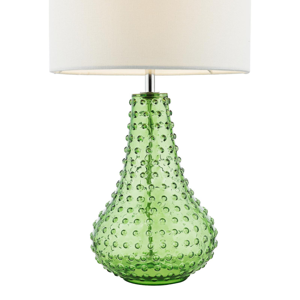 KRI4224 Kristina Table Lamp Green Glass With Shade