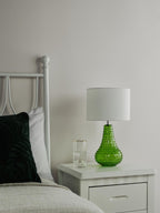KRI4224 Kristina Table Lamp Green Glass With Shade