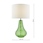 KRI4224 Kristina Table Lamp Green Glass With Shade