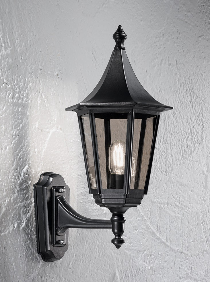 LA1605-1 Boulevard Outdoor Wall Bracket (Up) Lantern Black (S)