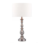 MAD4246 Madrid Table Lamp Satin Chrome With Shade
