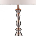 MAD4246 Madrid Table Lamp Satin Chrome With Shade