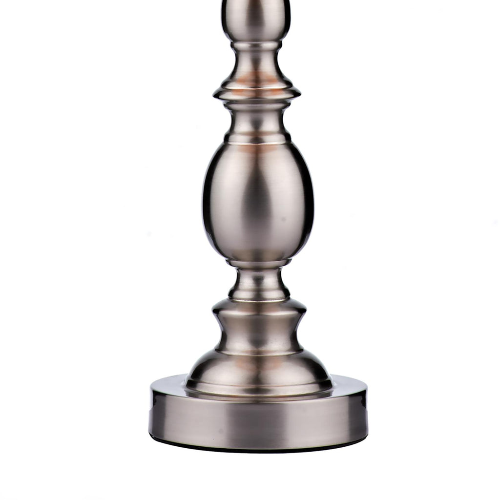 MAD4246 Madrid Table Lamp Satin Chrome With Shade