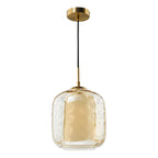 MAJ0145 Majella Pendant Aged Brass and Champagne Glass