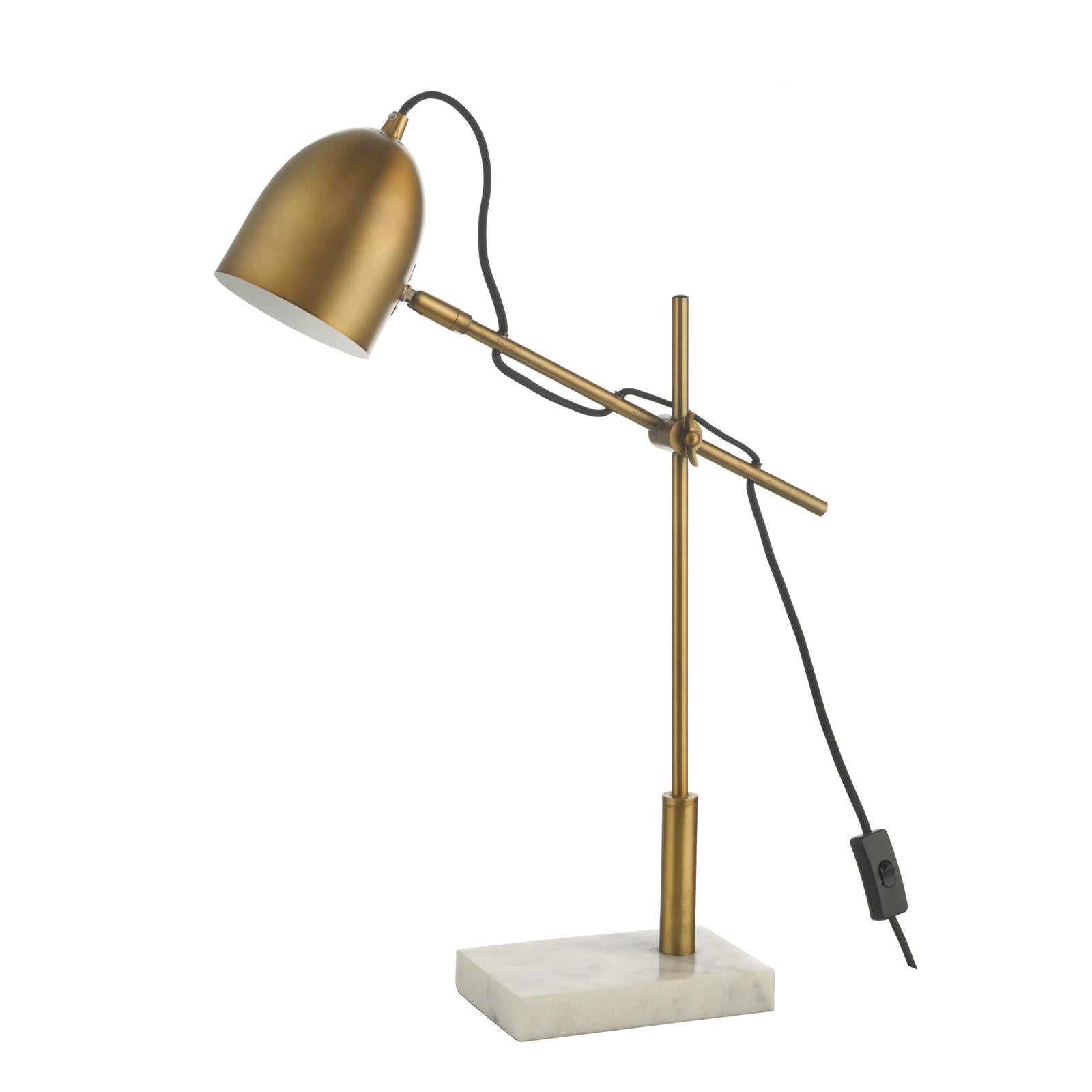 MEN4263 Mendal Desk Lamp Antique Bronze and Marble